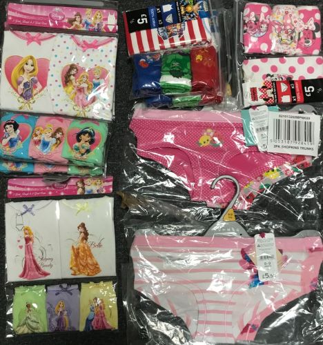 New Product 16 under wear sets just £2.00 each character x store just £2.00