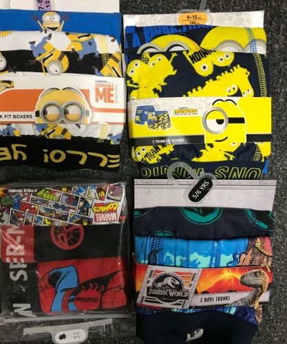 New Product 25 mixed character boys boxer shorts trunks just £1,50 mainly m