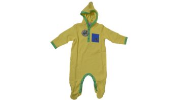 11 Organic Cotton Yellow Hooded Romper/Babygrows, Now Just £1.30!