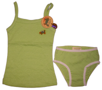 12 Organic Cotton Lime Green Vest & Brief Sets £1.25 Each