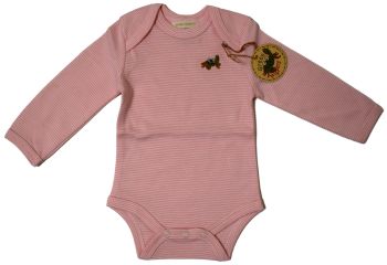 12 Baby Organic Cotton Pink Striped Long Sleeved Bodyvests/Bodysuits £1.00 Each