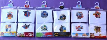 100 assorted  character boys  2 pack vests just 80p each