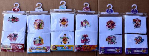 100 Assorted character 2 pack girls vests just 80p
