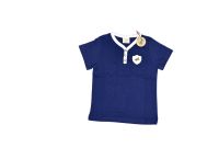 15  Organic Cotton Navy Placket Front T-shirt Tops 0-3 month to 5 years