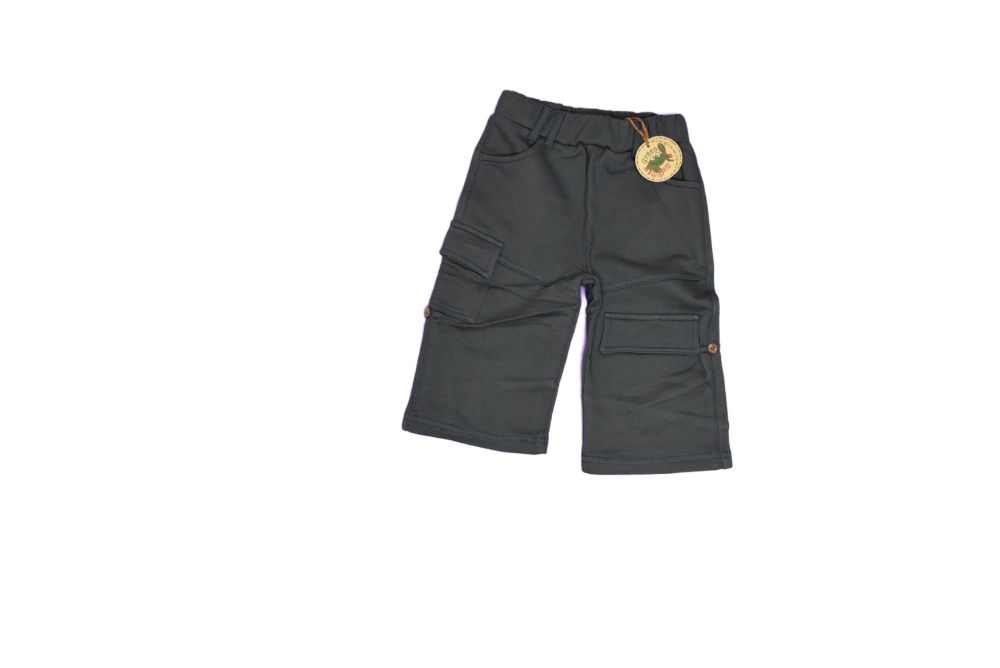 15 Organic Cotton Green/Khaki Long Underknee Jersey Shorts
