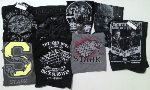 New Product 50 mens game of thrones and the walking dead t shirts just £1.5