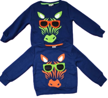 24 BVS Collection boy's sweat shirts just £2.65 each 2 designs.NOW FOR ONE WeeK £1.25