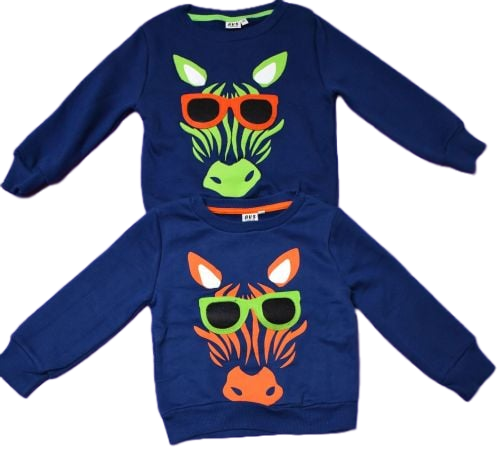 12 BVS Collection boy's sweat shirts just £2.65 each 2 designs.NOW FOR ONE 
