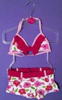 13 Lily Rio Magenta/Floral Swimsuit LRX1011 £3.25