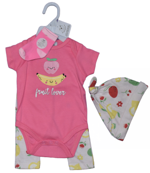 12 Bebe Bonito  4 Piece Gift Sets Fruit Lover Motif DBC425.WAS £3.75 NOW £2.50