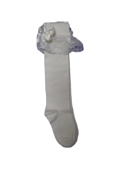 13 Ivory Fancy Socks with Ribbon Detail and Lace ONLY 65p each LDX8810