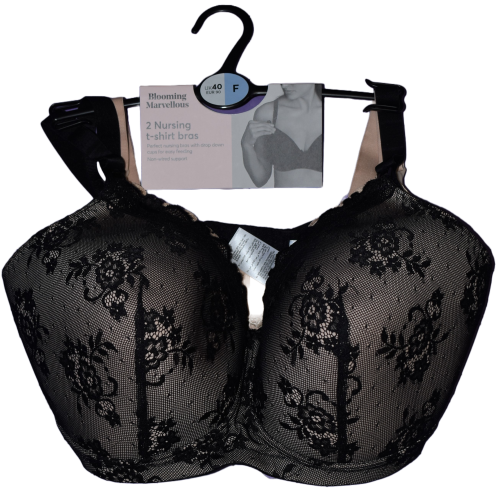 26 Ex Store Nude and  Black Lace Nursing T-Shirt Bras R.R.P £32.ONLY £5.00 
