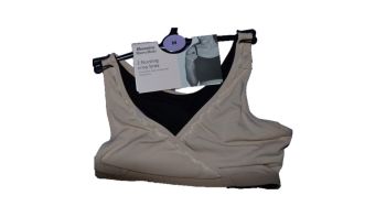 100 Ex Store Nude and Black Crop Nursing Bras R.R.P £25  NOW £2.50 a pack