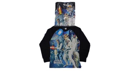5 Star Wars Long Sleeve Flat Pack Tops 7 up 11 years RRP £9.99 our price £2