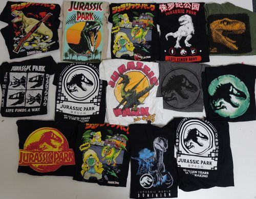 13  Assorted Jurassic Park/ World T Shirts  All Medium