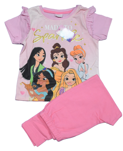 12 Girl's Made To Sparkle Disney Princess Long Pyjamas