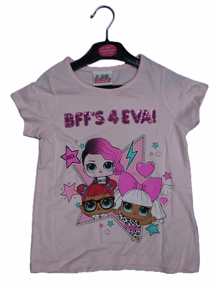 7 Girls LOL Surprise Short Sleeve T Shirt with Sequin Detail 4 up to 8 Year