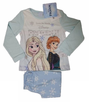 12 Frozen Long Sleeve & Leg with Sparkle Print Pyjamas - 2 up to 6 Years