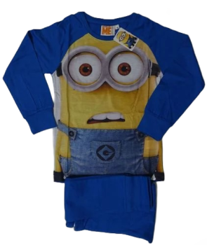 11 Minions Long Sleeve & Leg Sublimated Front Pyjamas Ages 7 up to 12 Years