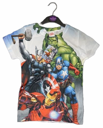 10 Marvel Avengers Sublimated Print T Shirt  / Top - 6 Years up to 10 Years