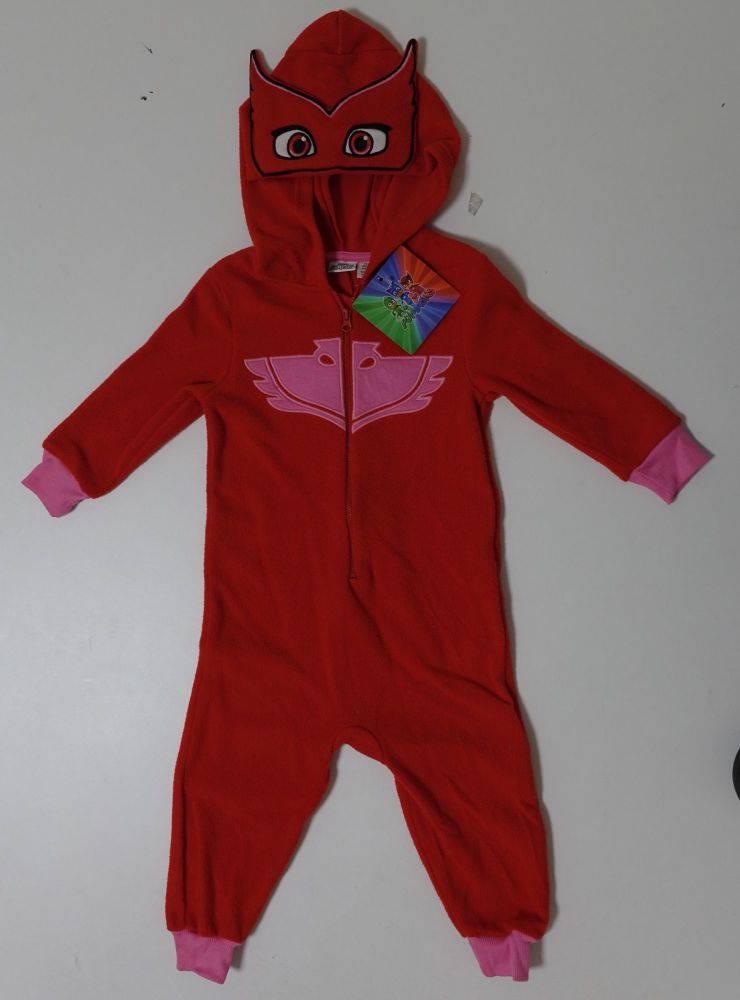 6 RED PJMasks Zip Up Onesie  2 yrs up to 7 years