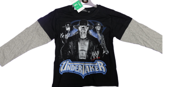 12 WWE Boys the undertaker long sleeve top.NOW HALF PRICE £1.00