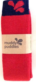 8 Childrens puddlestomper RED ski sock by Muddy Puddles just £1.50