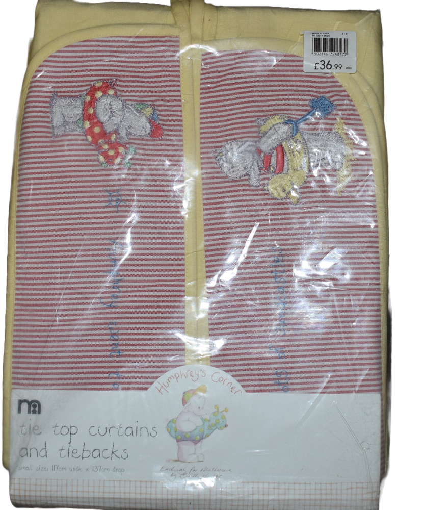 1 Set Of Humphrey's Corner Tie Top Curtains, RRP &pound;36.99!