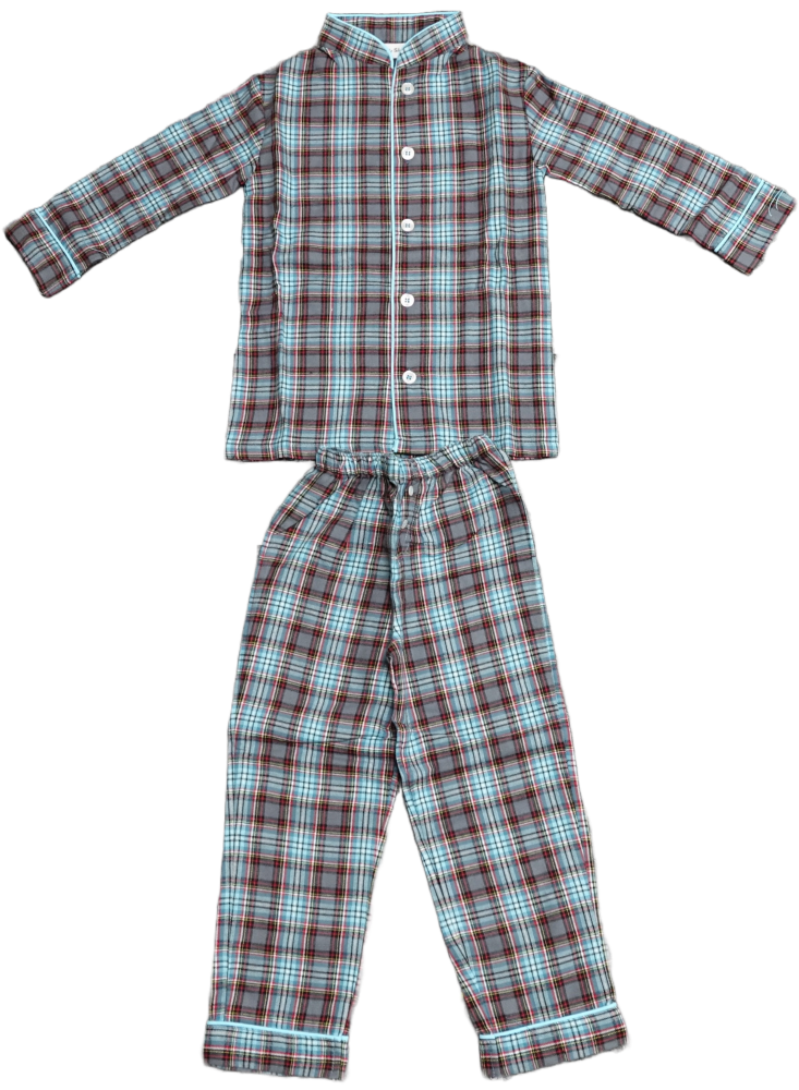 8 Boys checked pyjamas