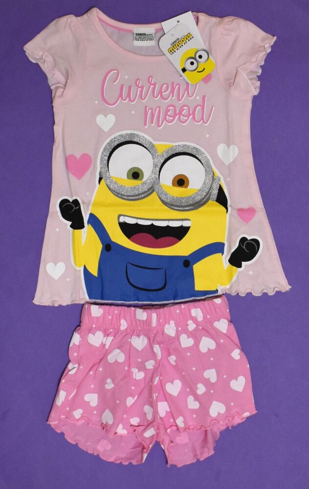 12 Girls Minions Current Mood Short Pyjamas