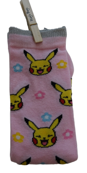 12 Ladies Pokémon Pink 3 Pack Socks Sized 4-7
