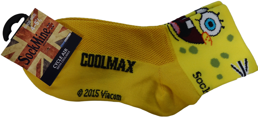 12  Ladies SpongeBob Cycling Socks With Cool Max Sized 4-5.5