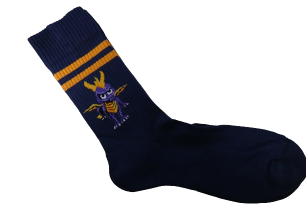 5 Pack Of Mens Spyro The Dragon Navy Socks Sized 8-11.ONLY £2.00