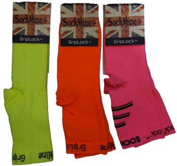 20 Pairs Of Neon Grip Lock Socks