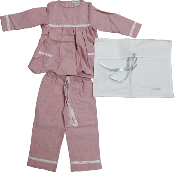 4 Girl's Pink Pyjamas with Pyjama Bag