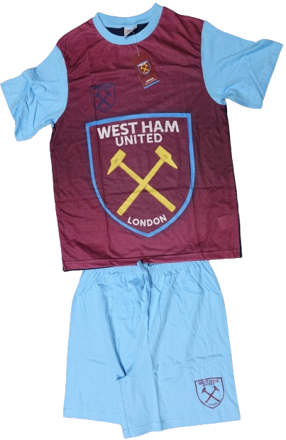 20 Boys West Ham Football Pyjamas, Assorted Sizes