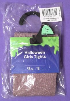 49 Girls Glitter Pink Halloween, Christmas, New Year Party Glittery Tights
