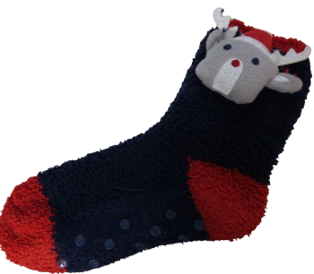 36 Pairs Of Boys Reindeer Slipper Socks