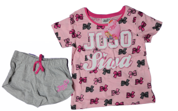 12 Girl's All Over Pattern Jojo Siwa Short Pyjamas.up stairs