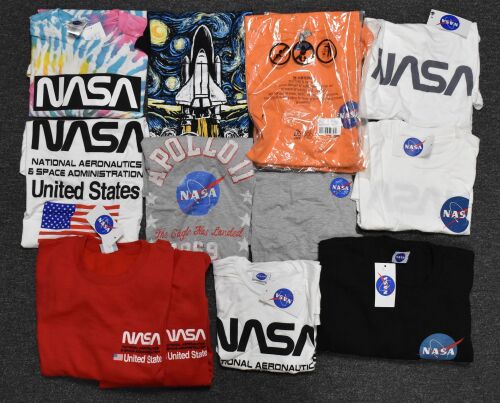 11 NASA T Shirts and 3 NASA sweatshirts
