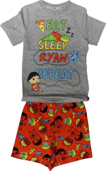 12 Boys Ryan's World Short Pyjamas
