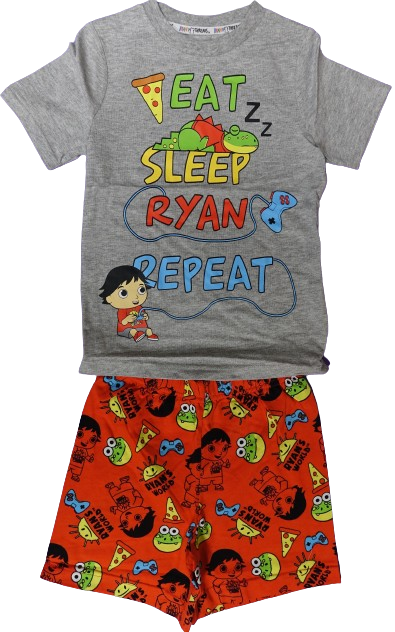 12 Boys Ryan's World Short Pyjamas