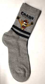 10 Pairs Crash Bandicoot Grey Socks size 4-6  40p per pair
