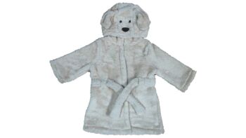 14 Ex Store Cream Dressing Gown/Robe 1 month to 18/24 month Retail £10.00, Our Price £1.95!