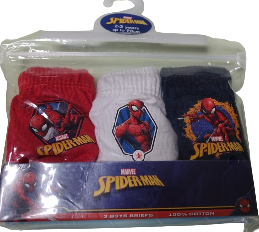 18 Boys Spiderman 3Pack Briefs