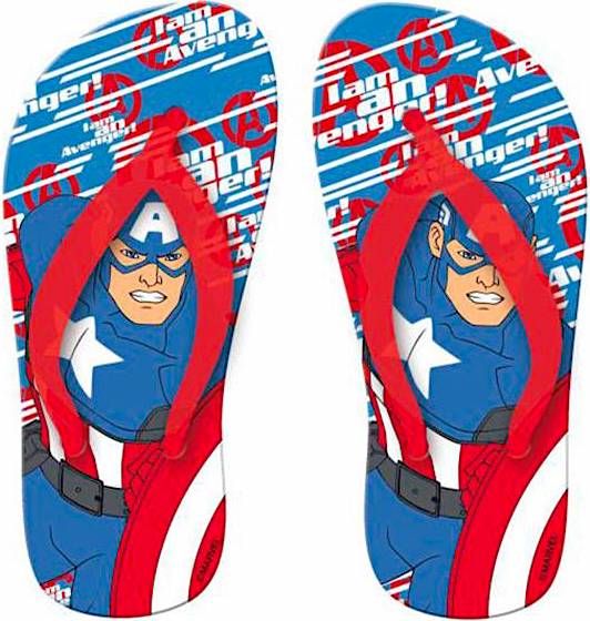 10 Boys Marvel Avengers Captain America Flip Flops