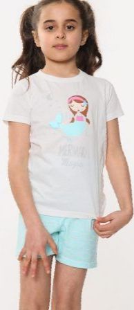 36 Girls Mermaid Short Pyjamas