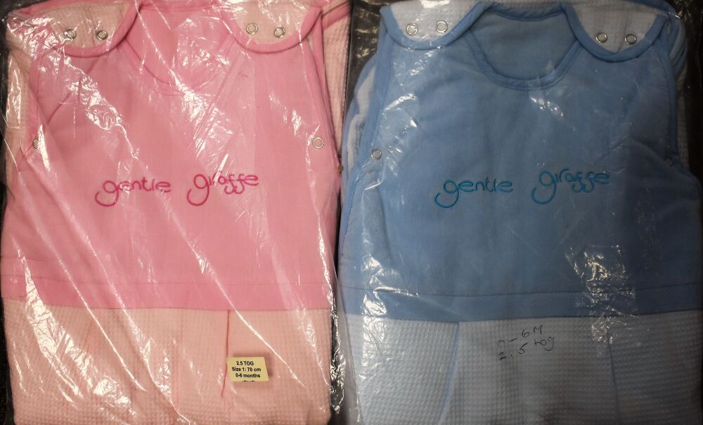 2 Baby Sleeping Bags Gentle Giraffe 0-6 Months 2.5 Tog