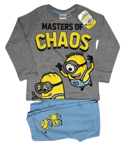 12 Boy's Long Minions Pyjamas - Masters of Chaos