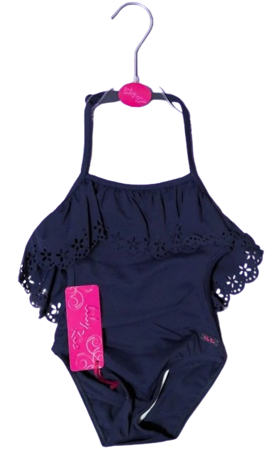 7 Girl's Navy Lily Rio Cut Back Swim Suits